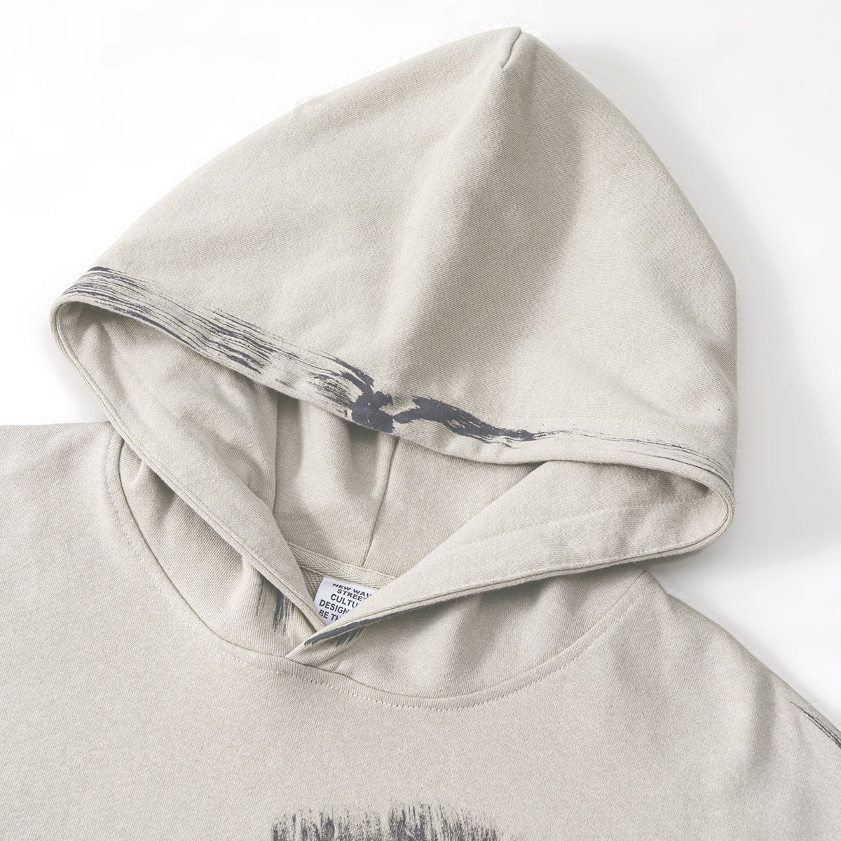 Heavyweight Brush Graffiti Hoodie-INNBLAC Fashion Apparel