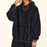 Heavyweight Washed Rough Edge Hoodie-INNBLAC Fashion Apparel