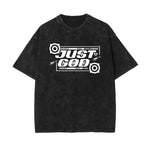 Just God Christian Y2K Graphic Tee-INNBLAC Fashion Apparel