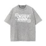 Just God Christian Y2K Graphic Tee-INNBLAC Fashion Apparel