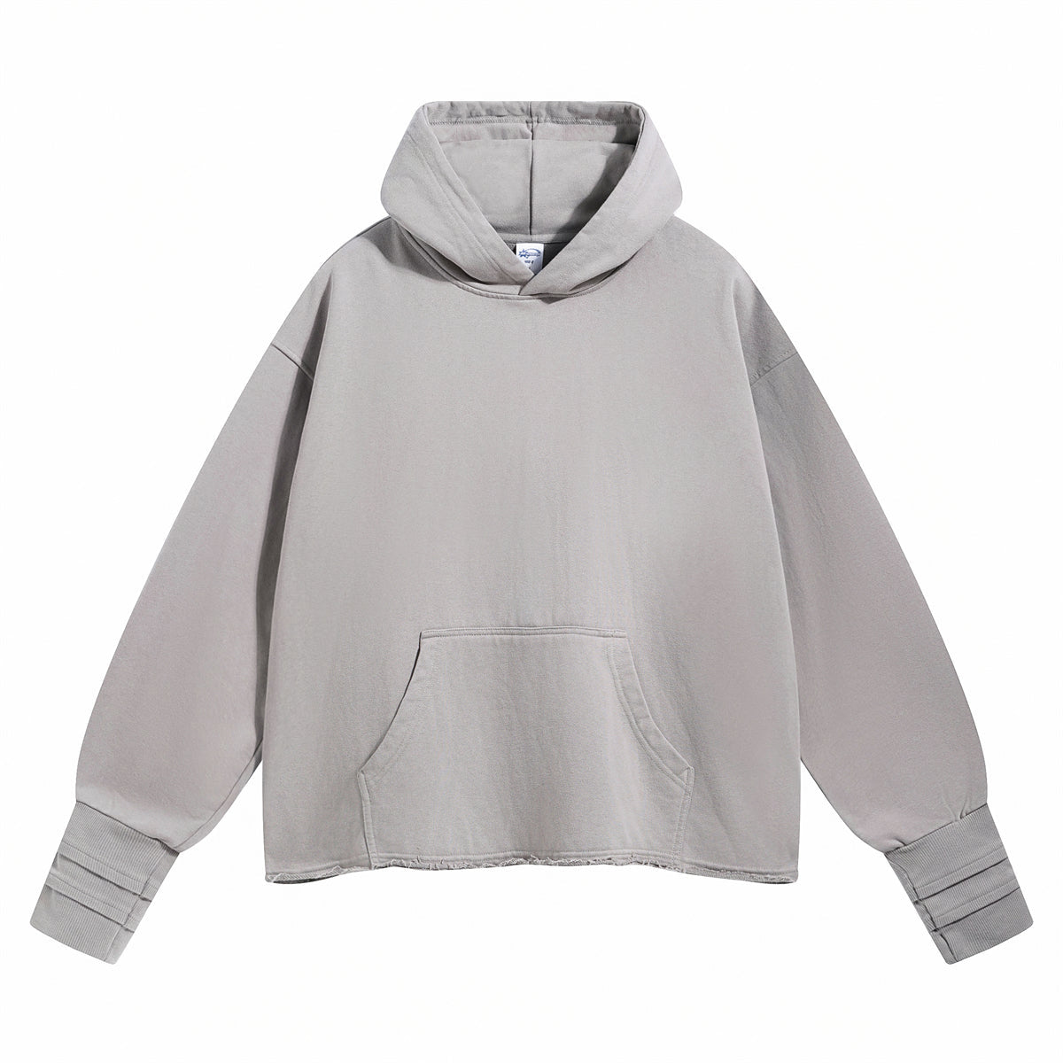 Raw Edge Hem Thumb Holes Hoodie-INNBLAC Fashion Apparel