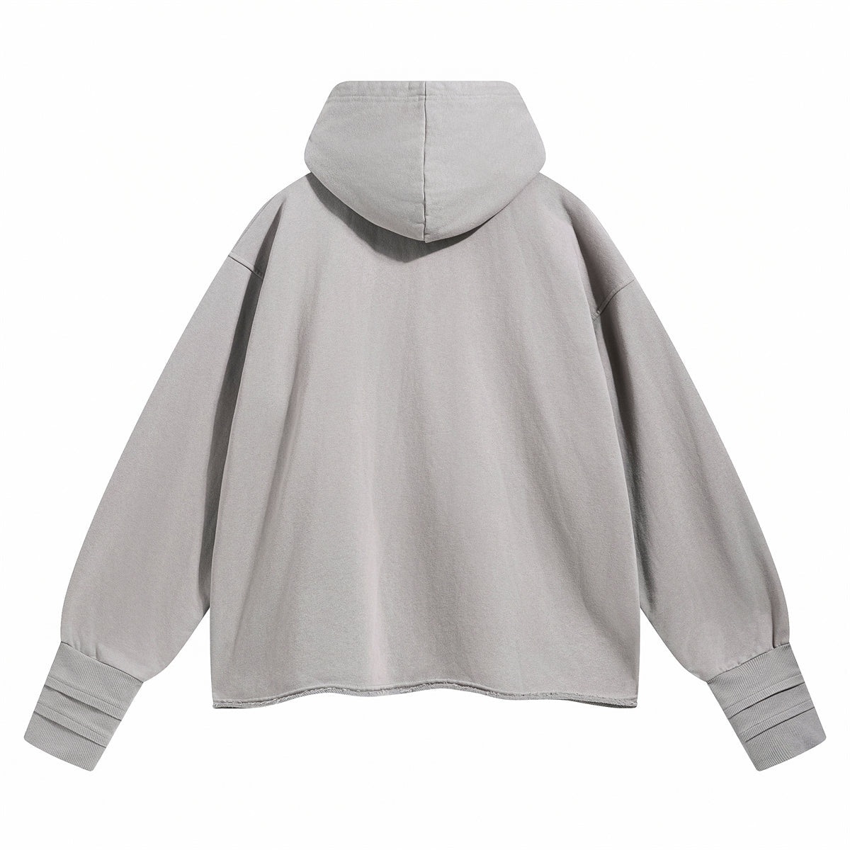 Raw Edge Hem Thumb Holes Hoodie-INNBLAC Fashion Apparel