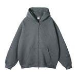 French Terry Double Slider Zip Hoodie-INNBLAC Fashion Apparel