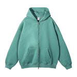 French Terry Double Slider Zip Hoodie-INNBLAC Fashion Apparel