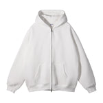 French Terry Double Slider Zip Hoodie-INNBLAC Fashion Apparel