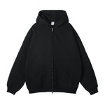 French Terry Double Slider Zip Hoodie-INNBLAC Fashion Apparel