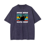 Mpow Mafia Chief Cartoon Graphic Tee-INNBLAC Fashion Apparel