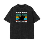 Mpow Mafia Chief Cartoon Graphic Tee-INNBLAC Fashion Apparel