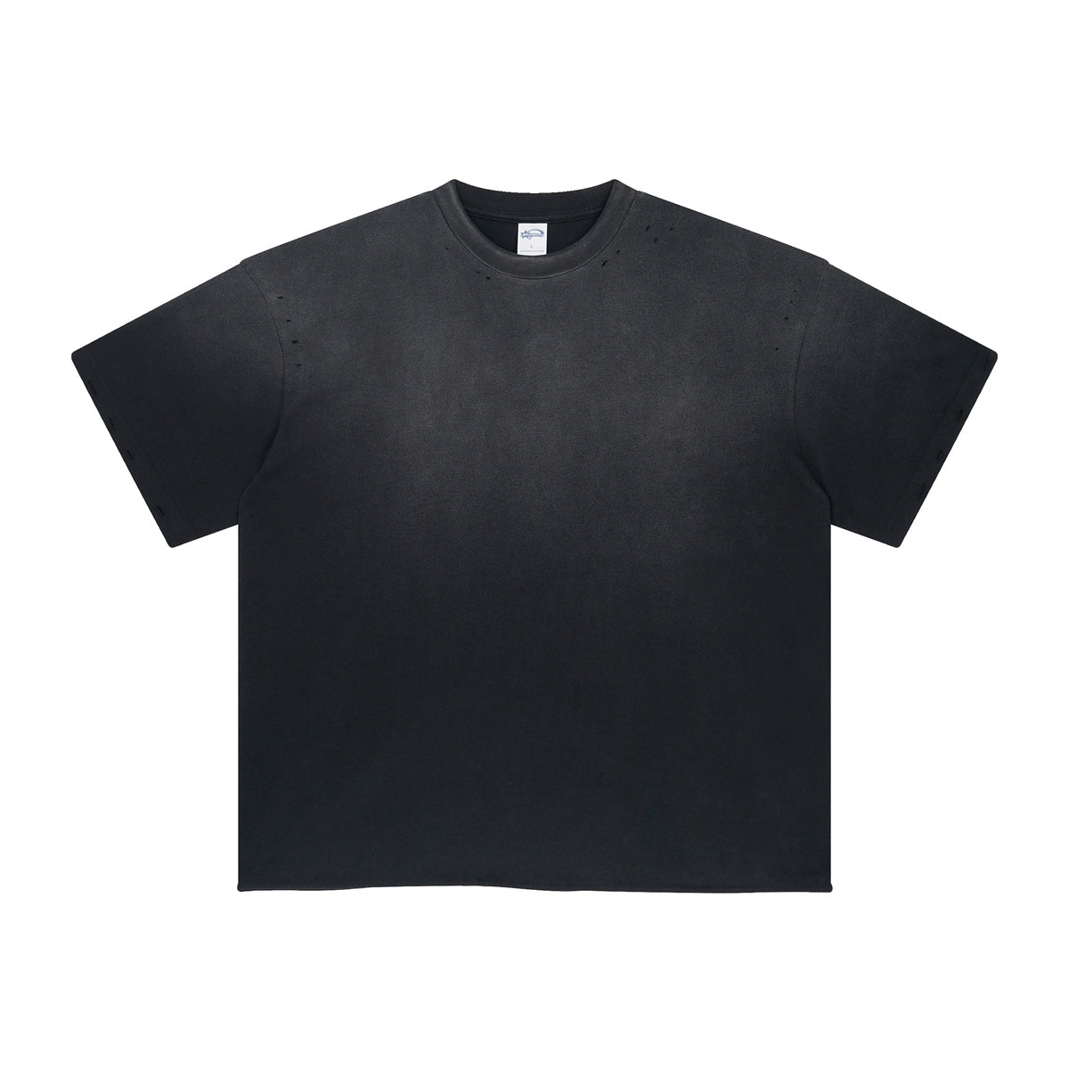 Raw Edge Hem Distressed Tee 7.5oz-INNBLAC Fashion Apparel