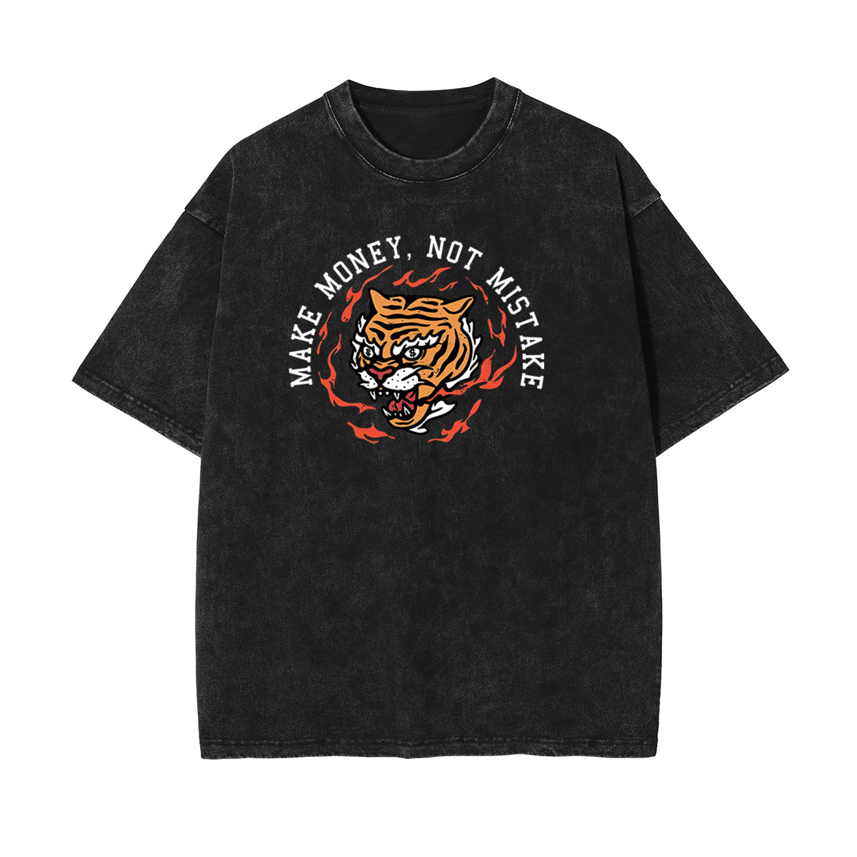 Roaring Tiger Graphic Washed Tee-INNBLAC Fashion Apparel