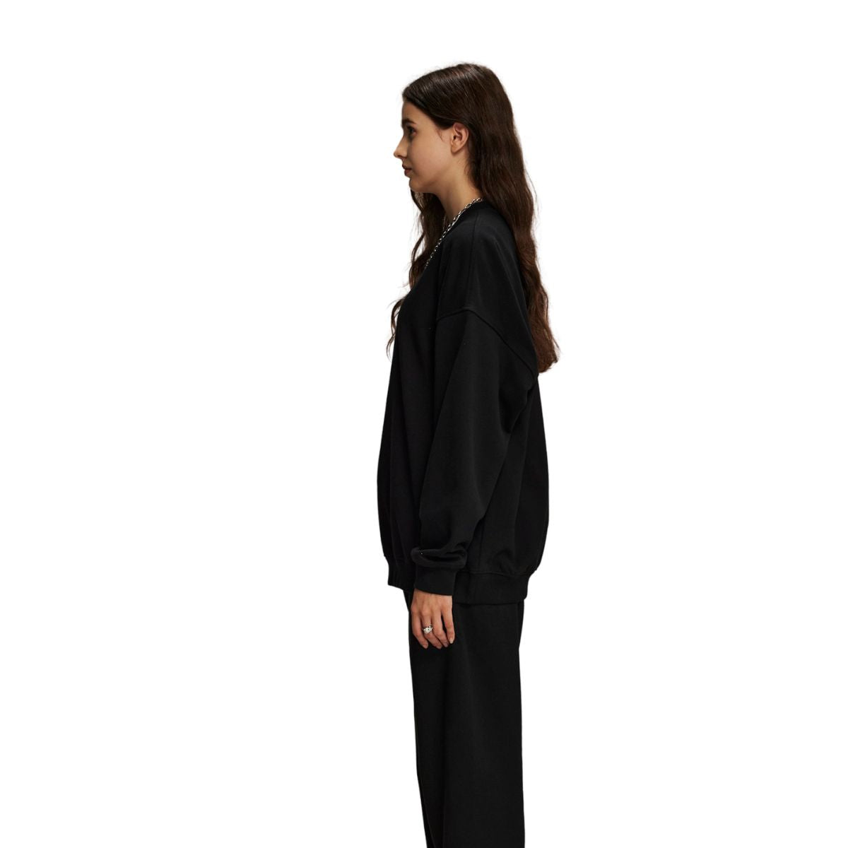 Women's Solid Color French Terry Sweatshirt-INNBLAC Fashion Apparel