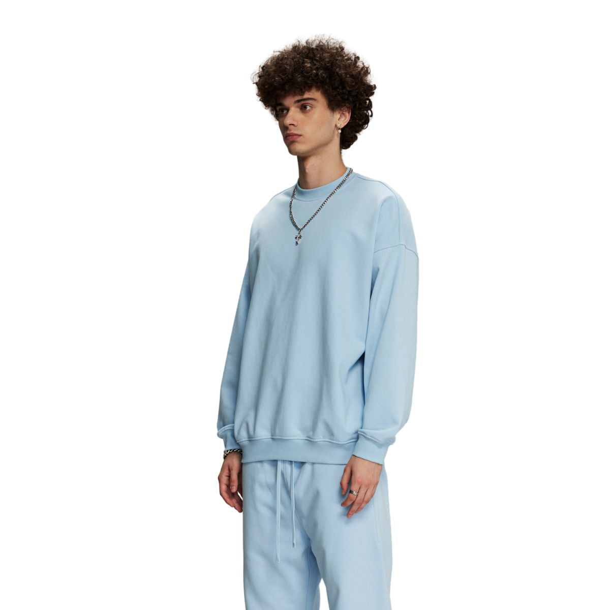 Solid Color French Terry Sweatshirt-INNBLAC Fashion Apparel