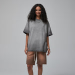 Women's Stone Wash Heavyweight Faded Tee 8oz-INNBLAC Fashion Apparel