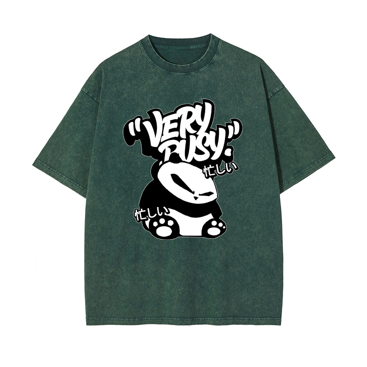 Very Busy Panda Graphic Tee-INNBLAC Fashion Apparel