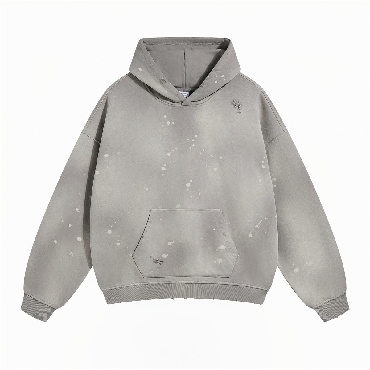 Women's Acid Wash Faded Ripped Hoodie-INNBLAC Fashion Apparel