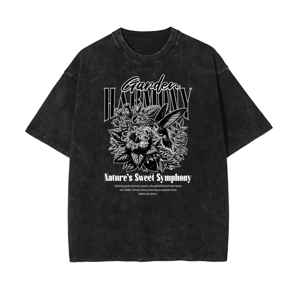 Stone Wash Summer Vacation Pattern Tee