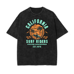 Stone Wash Summer Vacation Pattern Tee