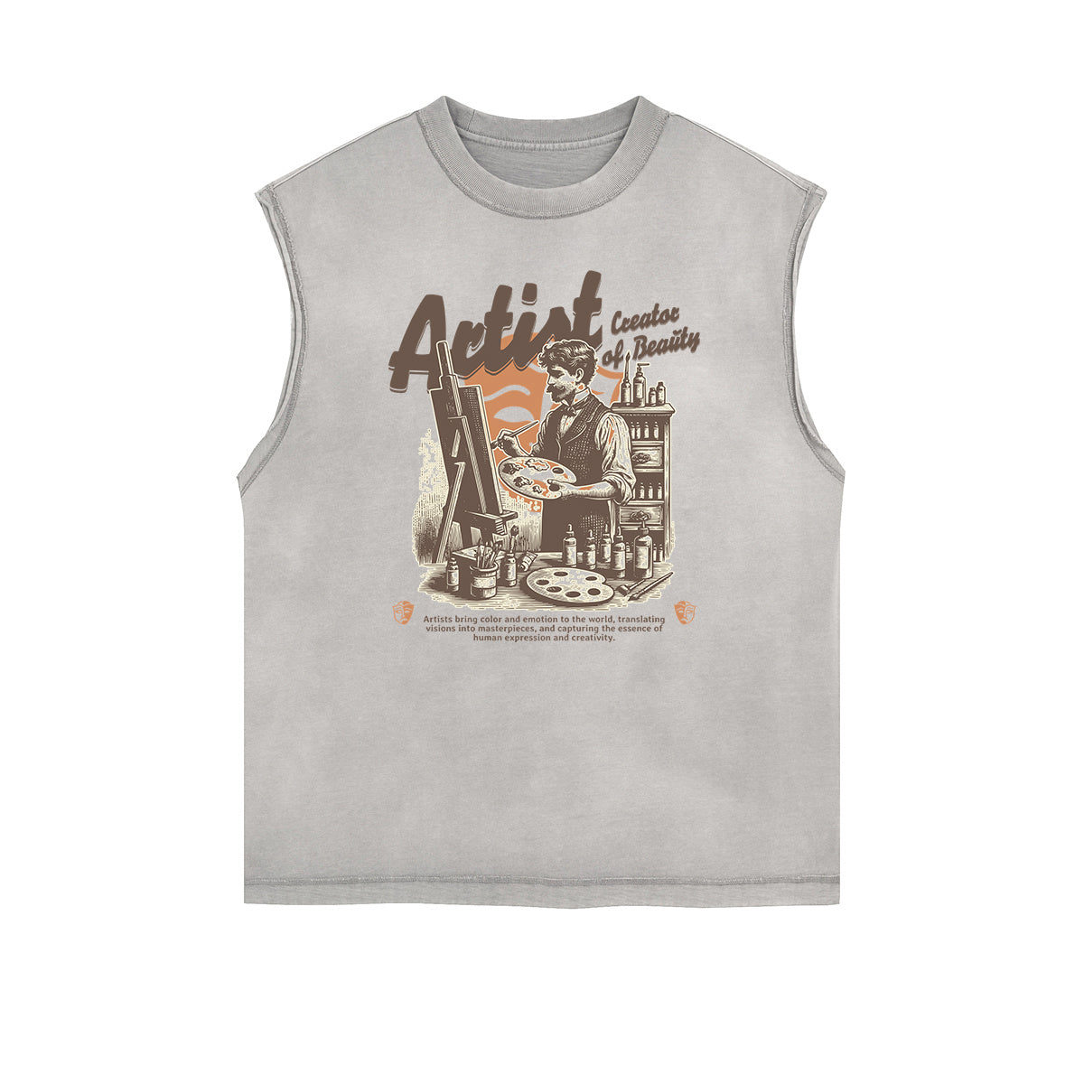 Abstract Artistic Pattern Sleeveless Tee