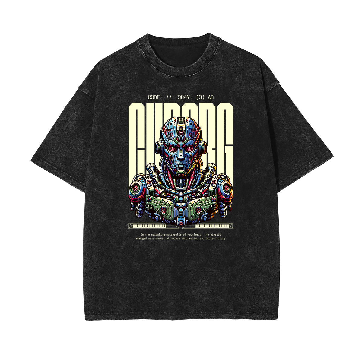 Washed Sci-Fi & Futurism Graphic Cotton Tee