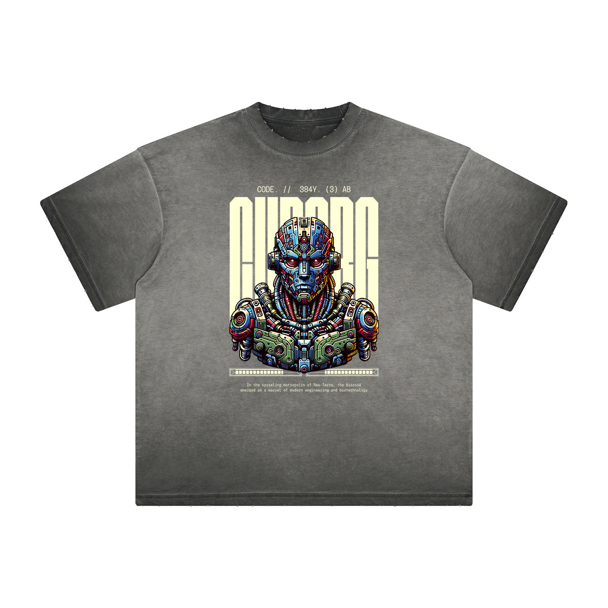 Thick Faded Sci-Fi & Futurism Graphic Tee