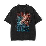 Washed Sci-Fi & Futurism Graphic Cotton Tee