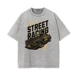 Stone Wash Street Fashion Graphic Tee