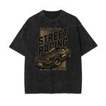 Washed Street Fashion Graphic Cotton Tee