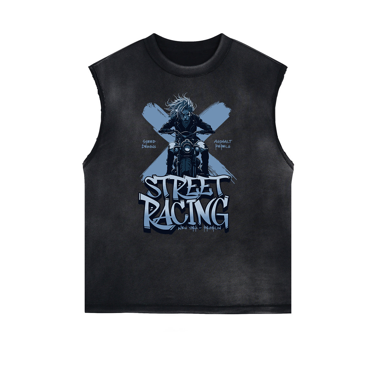 Frayed Street Fashion Graphic Tank