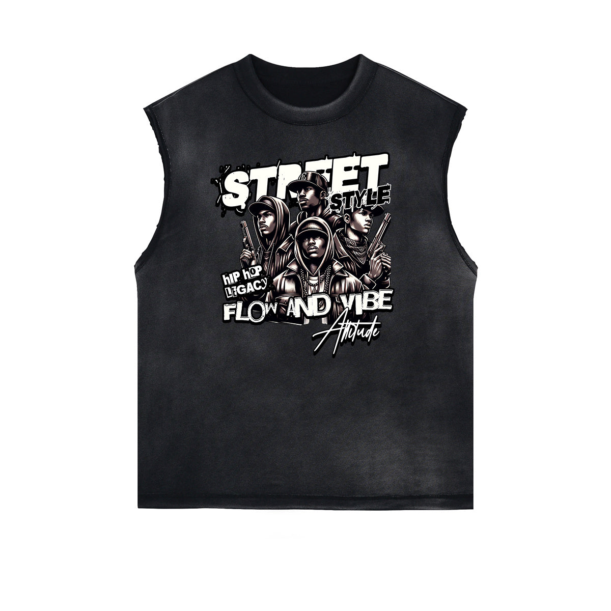 Frayed Street Fashion Graphic Tank