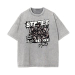 Stone Wash Street Fashion Graphic Tee