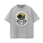 Stone Wash Street Fashion Graphic Tee