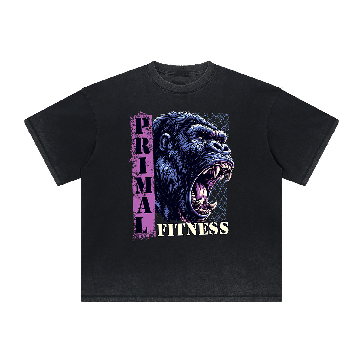 Thick Faded Fitness Graphic T Shirt