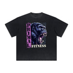 Thick Faded Fitness Graphic T Shirt