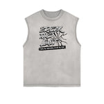 Frayed Edge Fitness Graphic Tank