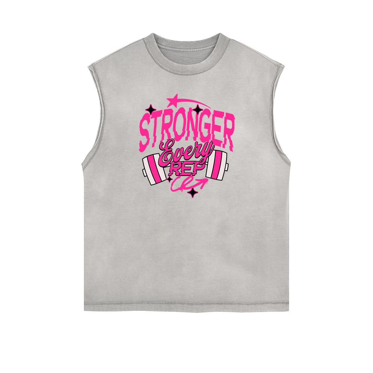 Frayed Edge Fitness Graphic Tank