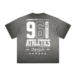 Retro Sporty Style Thick Faded Graphic Tee