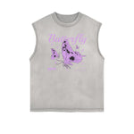 Frayed Edge Butterfly Graphic Tank