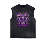 Distressed Sleeveless King Graphic Tee