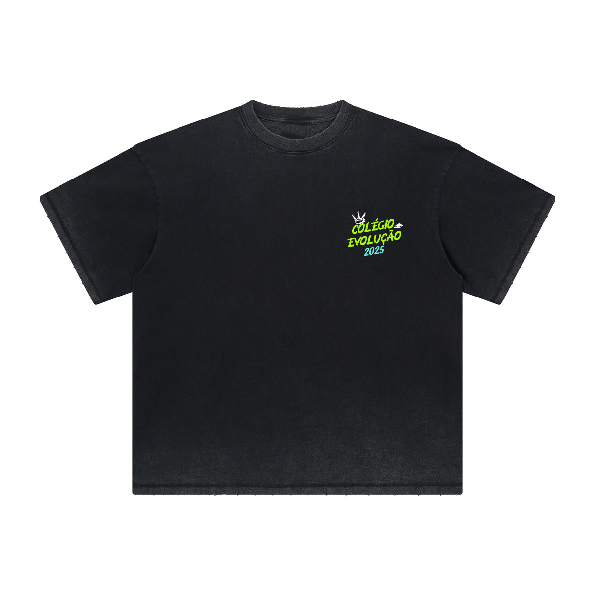 Heavyweight Stone-Washed Graffiti Font Tee
