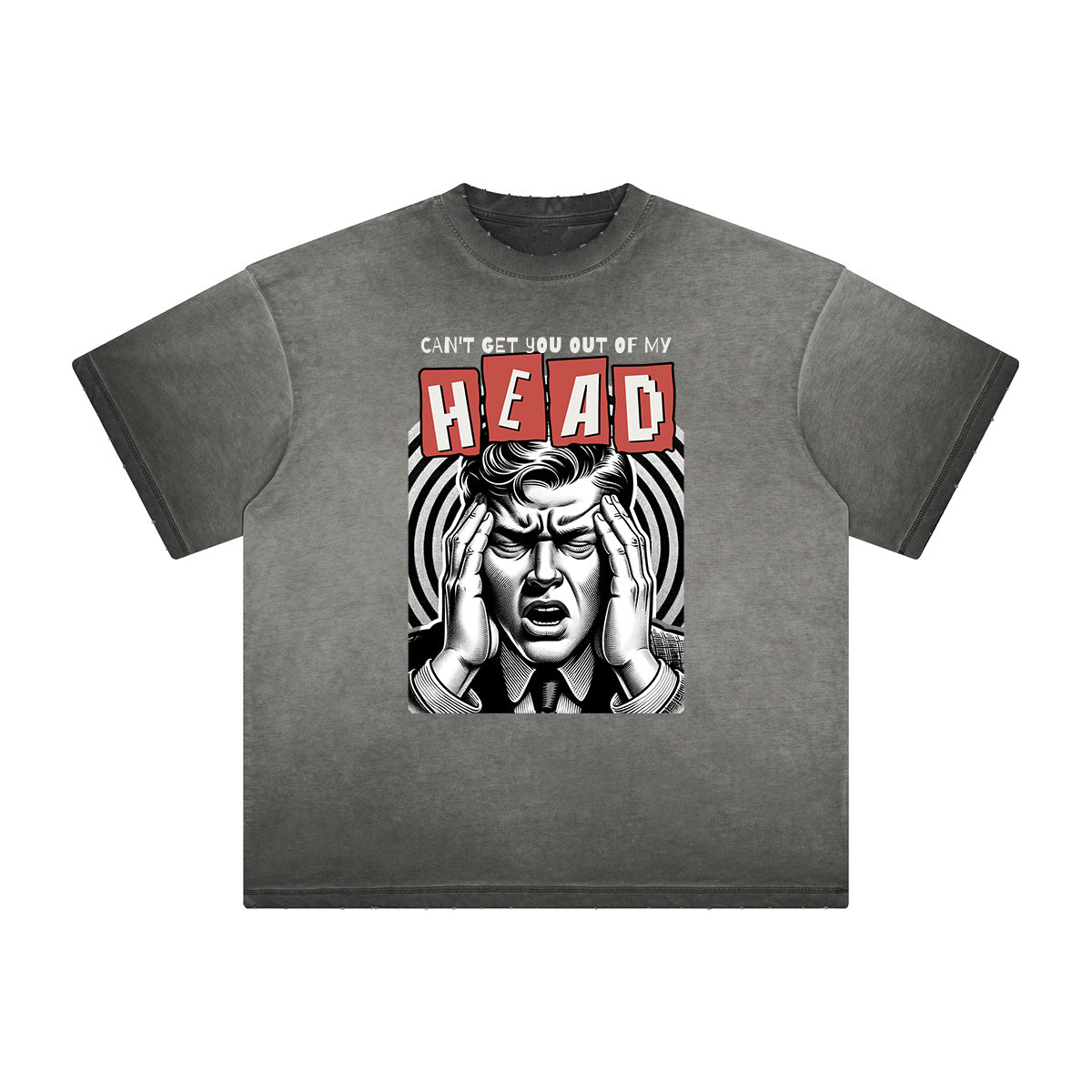 Thick Faded Abstract Graphic T-Shirt