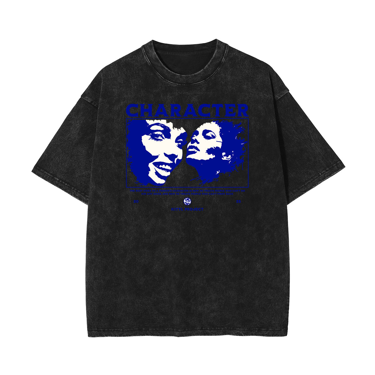 Stone Wash Abstract Graphic Art T-Shirt