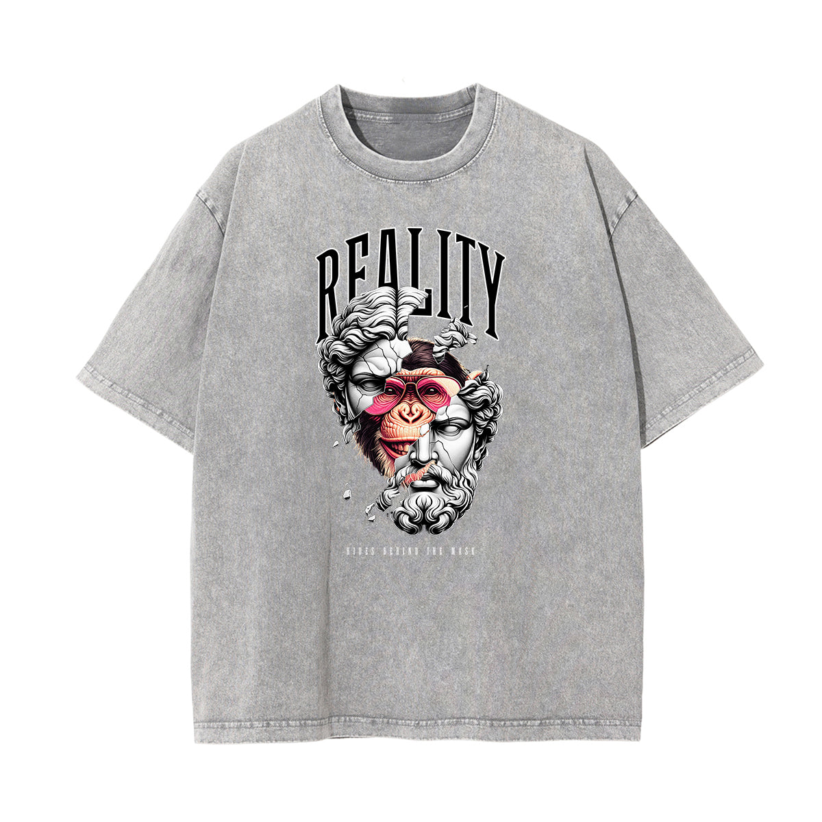 Washed Cotton Abstract Graphic Tee