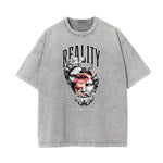 Washed Cotton Abstract Graphic Tee