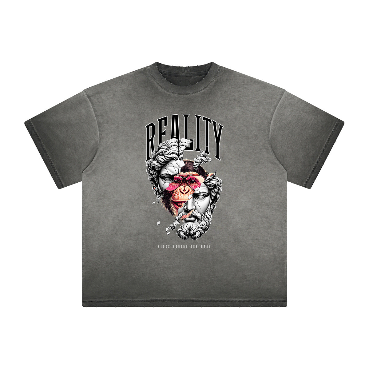 Thick Faded Abstract Graphic T-Shirt