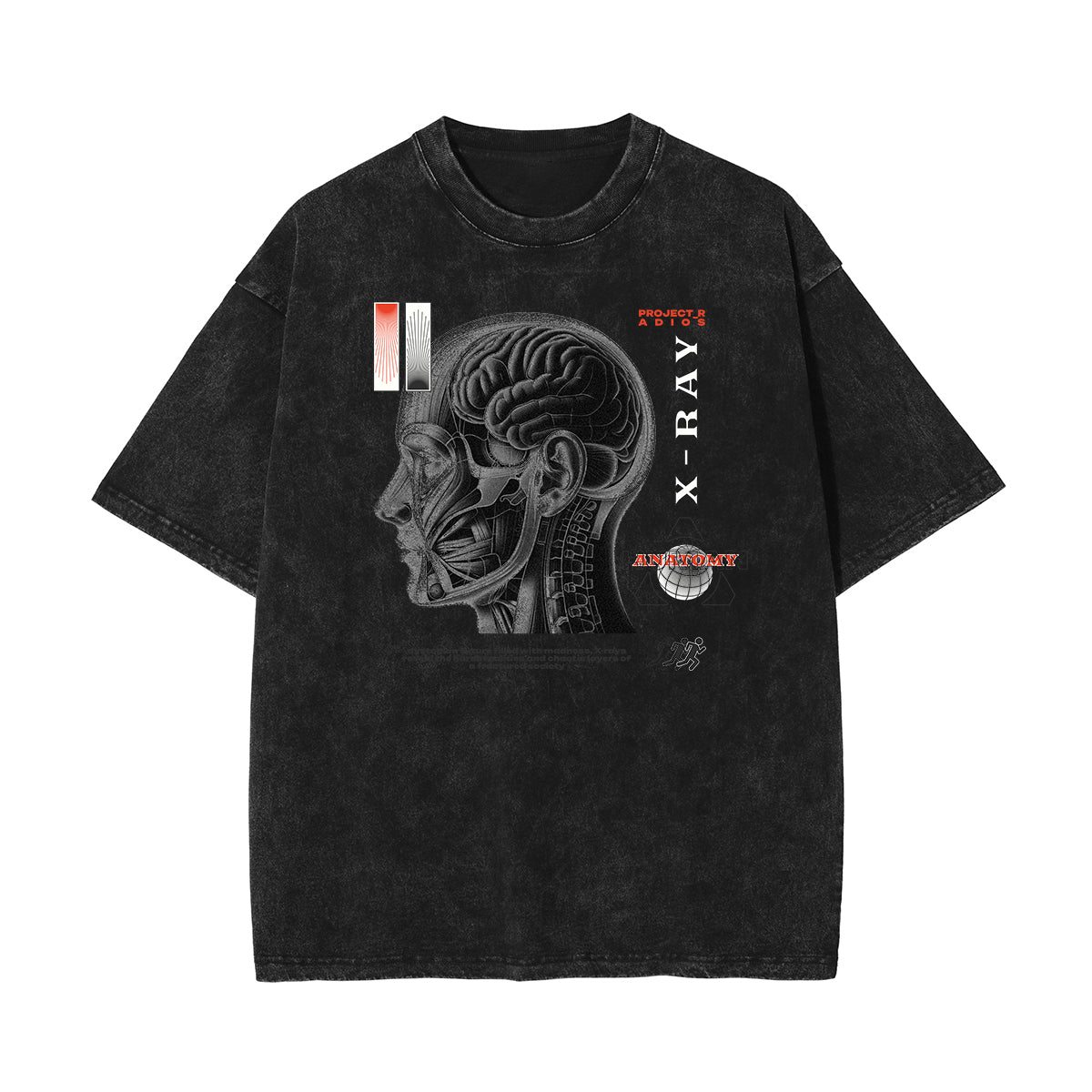 Stone Wash Abstract Graphic Art T-Shirt