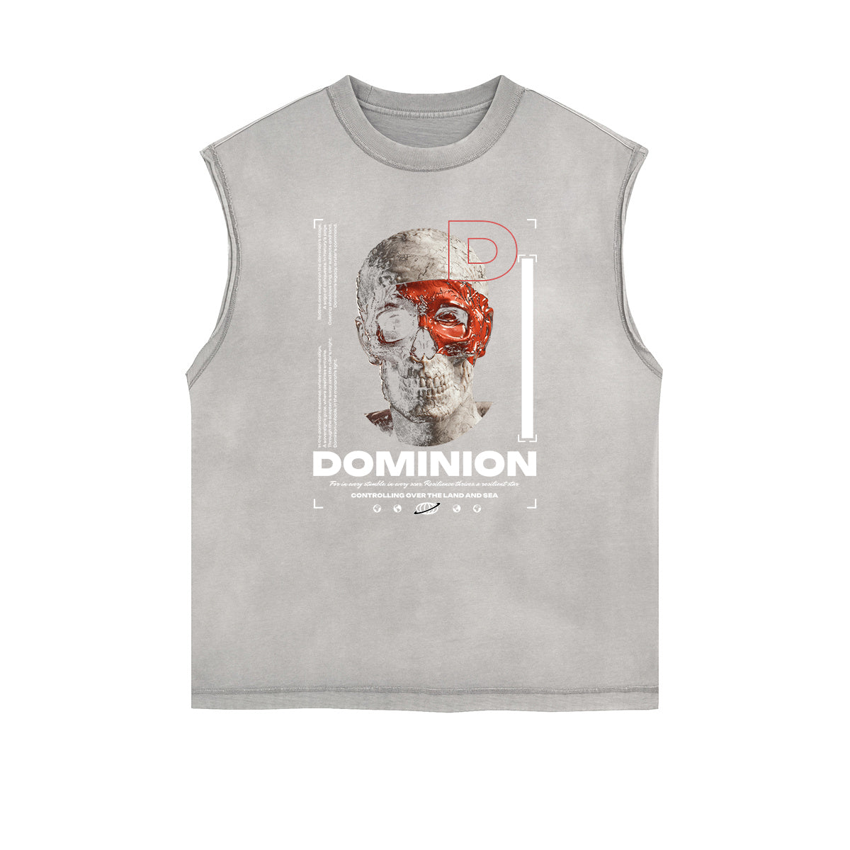 Frayed Edge Abstract Graphic Tank Top