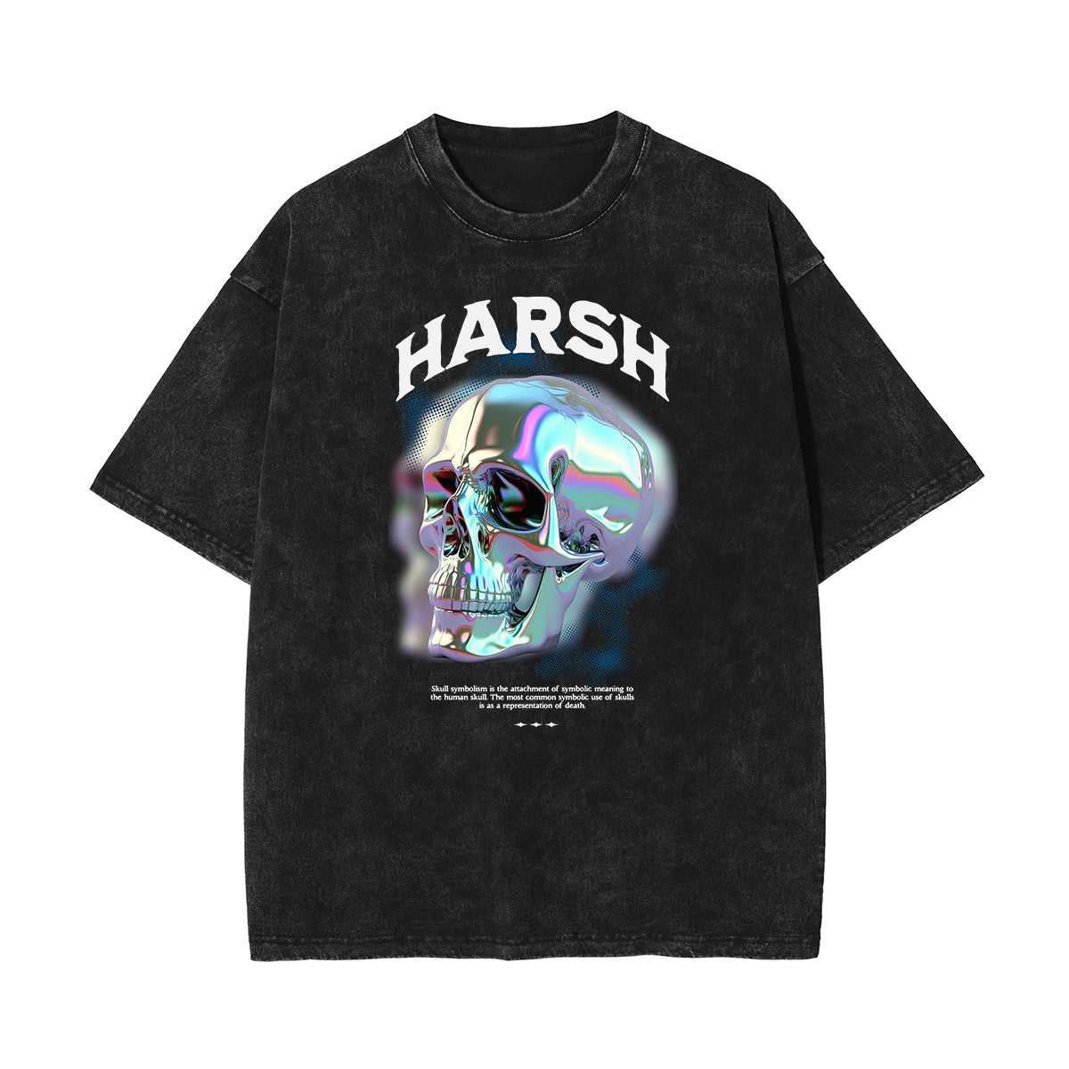 Stone Wash Abstract Graphic Art T-Shirt