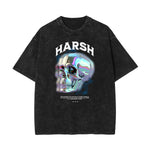 Stone Wash Abstract Graphic Art T-Shirt