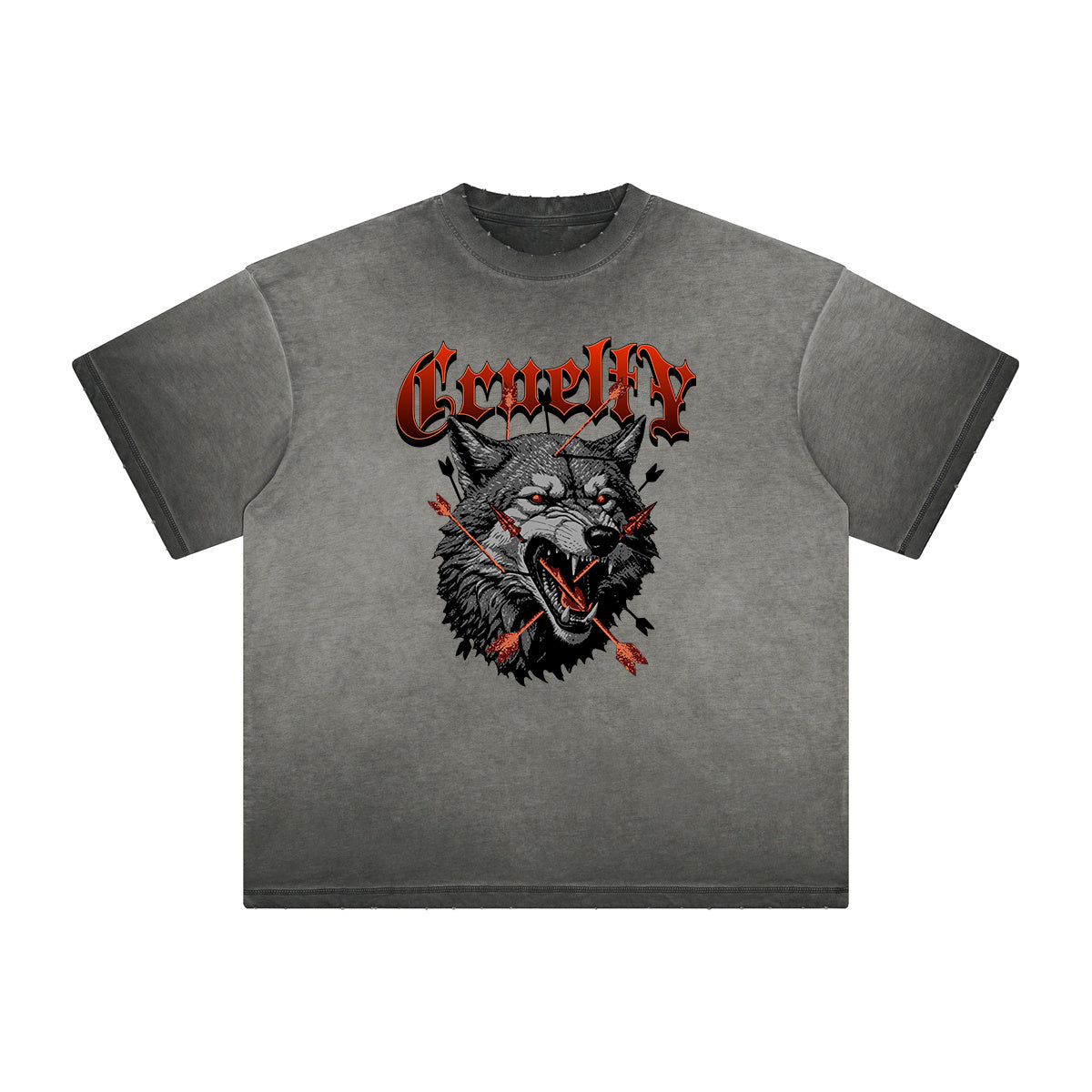 Thick Faded Abstract Graphic T-Shirt