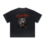 Vintage Frayed Abstract Graphic Tee